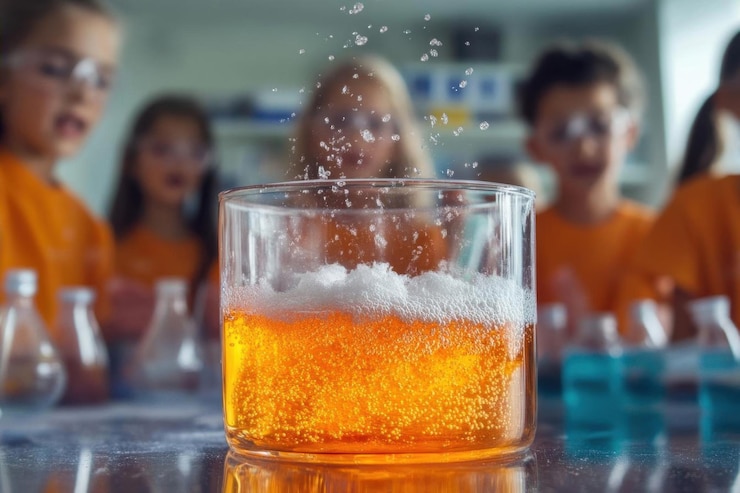 फोटो fizzing science experiment