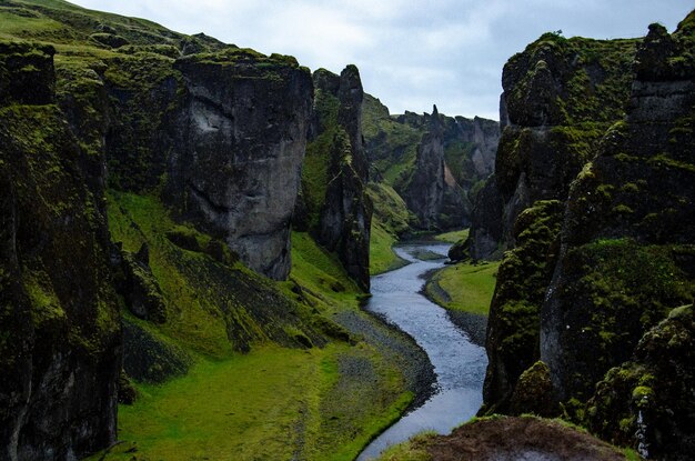 Foto fjadrargljufur canyon islanda