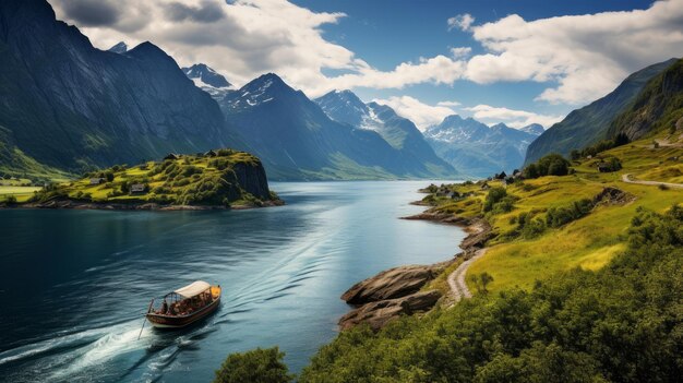 Fjord cruise ship