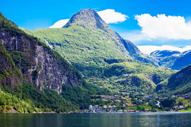 Fjord view on a sunny day