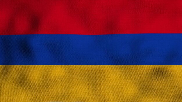 Photo the flag of am armenia realistic national flag realistic waving in the wind