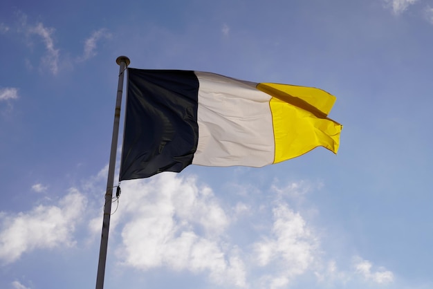 Flag of arcachon city in department of Gironde in the Nouvelle-Aquitaine region France