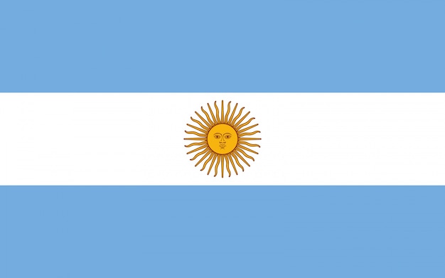 Flag of Argentina. Illustration of the Argentinian flag.