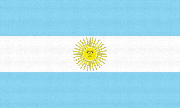 Photo flag of argentina with a wavy effect due to the wind