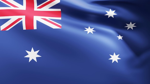 Flag of australia 3d rendering