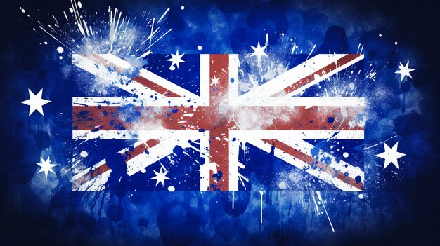 Flag of australia day image illustration vector