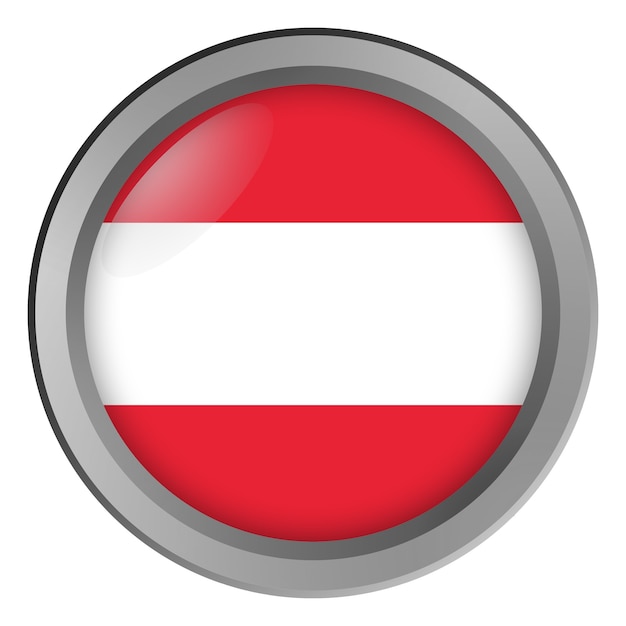 Flag of Austria round as a button