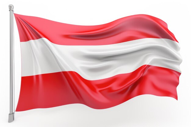 Photo flag of austria on white background