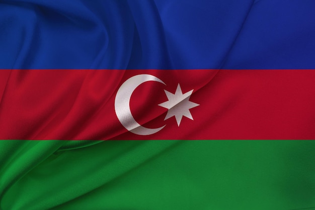 Photo flag of azerbaijan 3d illustration of the azerbaijan flag waving