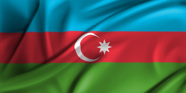 Flag of Azerbaijan 3d model