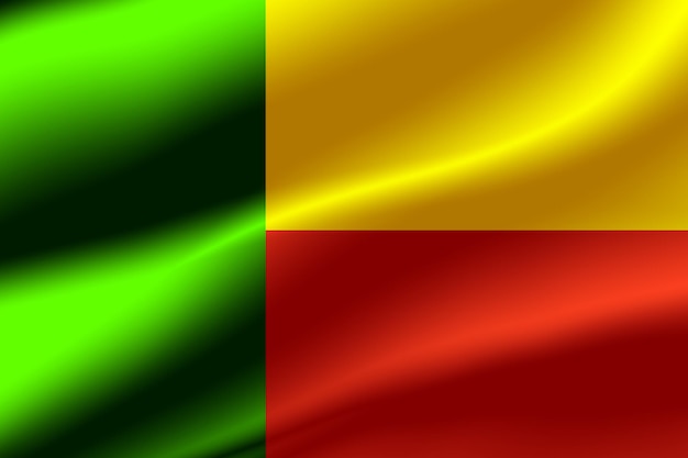 Flag of Benin as the background.