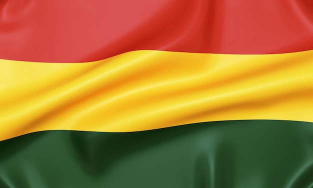 Флаг Боливии 3d-рендеринга