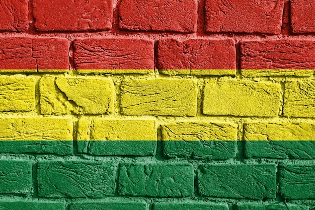 Flag of Bolivia on the wall