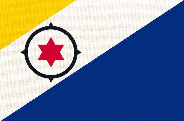 Flag Of Bonaire island Leeward Antilles in the Caribbean Sea