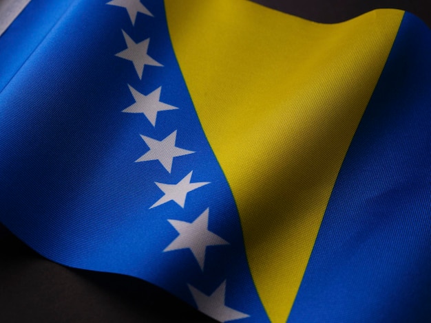 Photo flag of bosnia and herzegovina