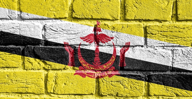 Flag of Brunei on the wall