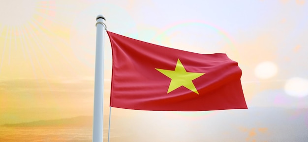 flag of burundi 3d flag waving banner and background