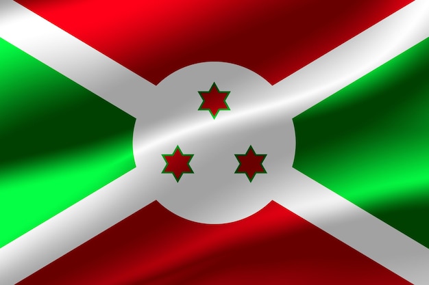 Flag of Burundi as the background.