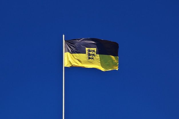 The flag in the castle in Heidelberg in Germany