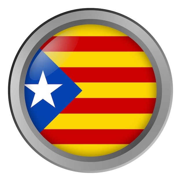 Flag of Catalonia round as a button