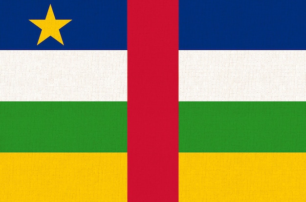 Flag of Central African Republic Central African Republic flag on fabric surface