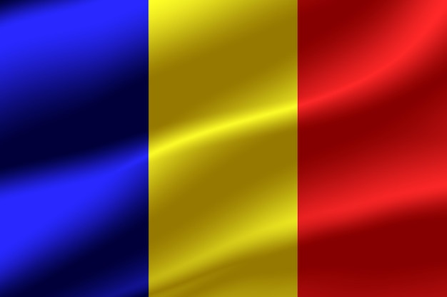 Flag of Chad as the background.