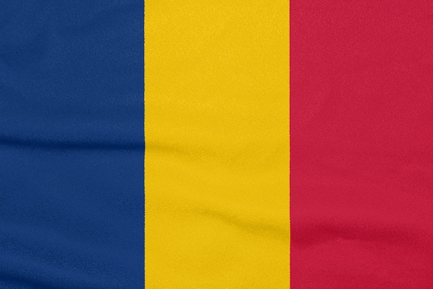 Flag of Chad on textured fabric