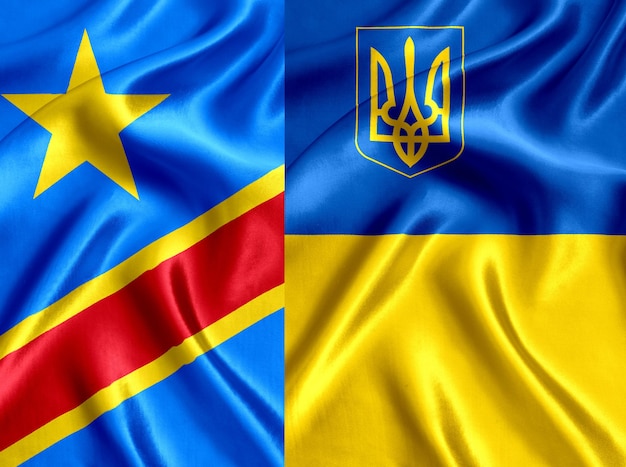 Flag of the congo and ukraine