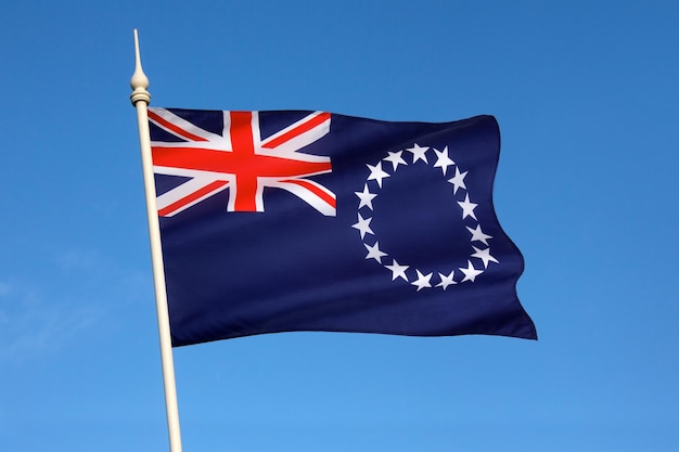 Photo flag of the cook islands south pacific