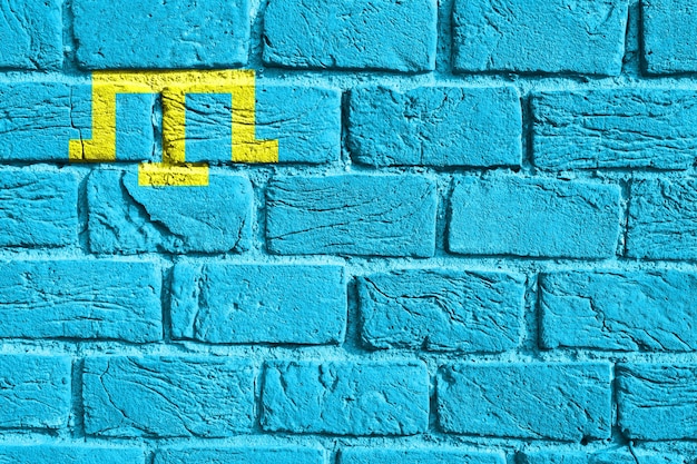 Flag of the Crimean Tatars on the wall