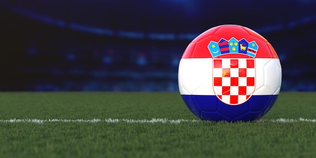 Flag of Croatia On Soccer Ball