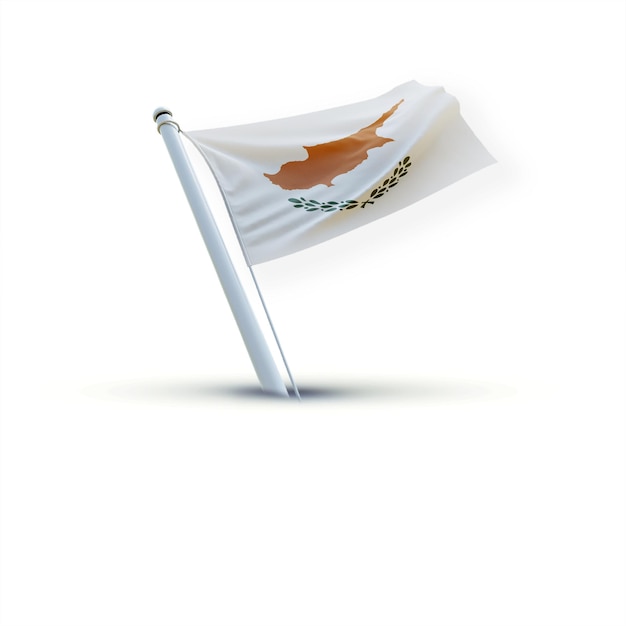 A Flag of cyprus on a white backround useing for social media