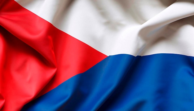 Flag of the Czech Republic with folds