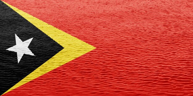 Photo flag of democratic republic of east timor on a textured background concept collage