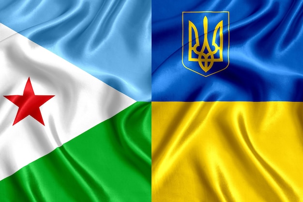 Flag of Djibouti and Ukraine