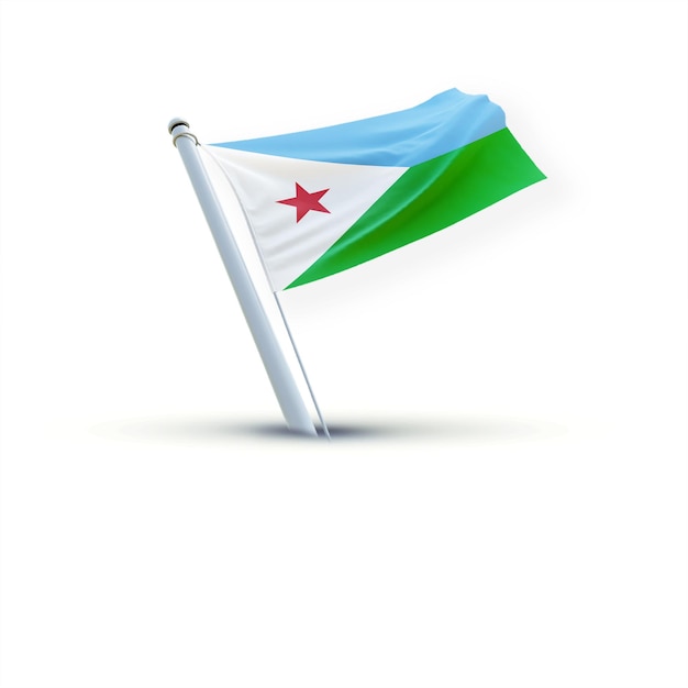 A Flag of djibouti on a white backround useing for social media