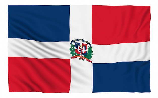 Foto bandiera della repubblica dominicana