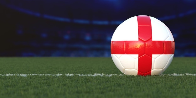 Flag of England On Soccer Ball