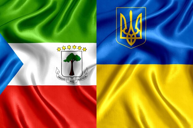 Flag Equatorial Guinea and Ukraine