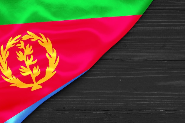 Foto bandiera dell'eritrea posto per il testo far fronte allo spazio