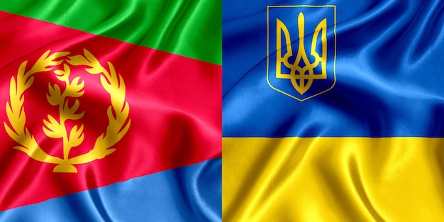 エリトリアとウクライナの旗