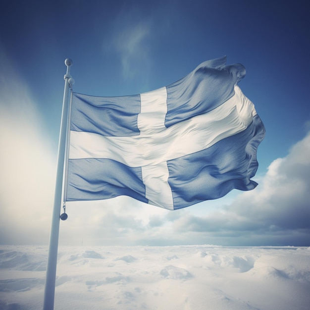 Flag of Finland high quality 4k ultra