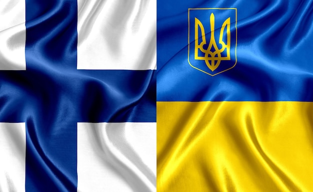 Flag of Finland and Ukraine