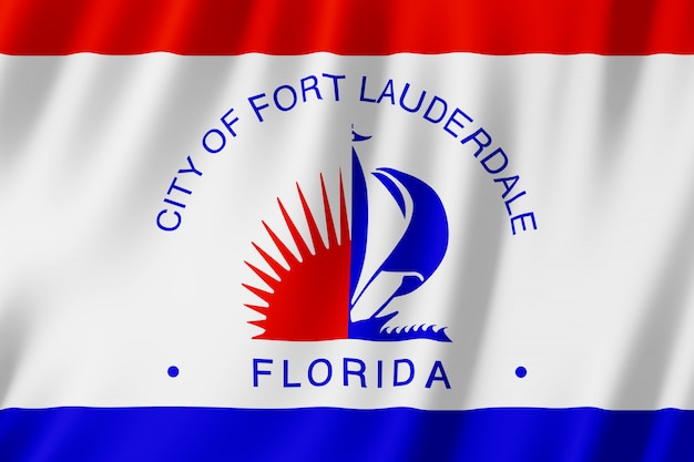 Flag of Fort Lauderdale city, Florida (US) 