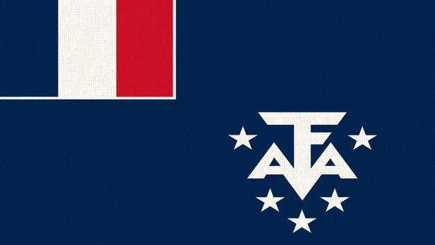 フランスの国旗 - 南極に近いフランスの植民地の国旗