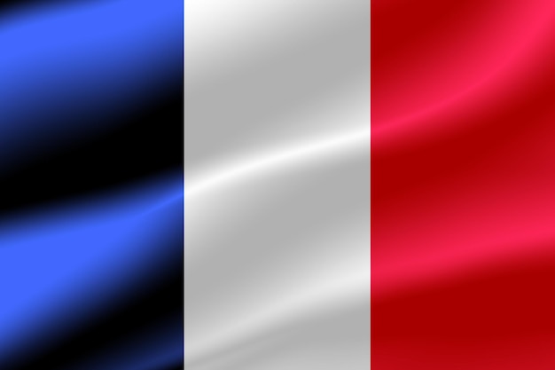 Flag of France as the background.