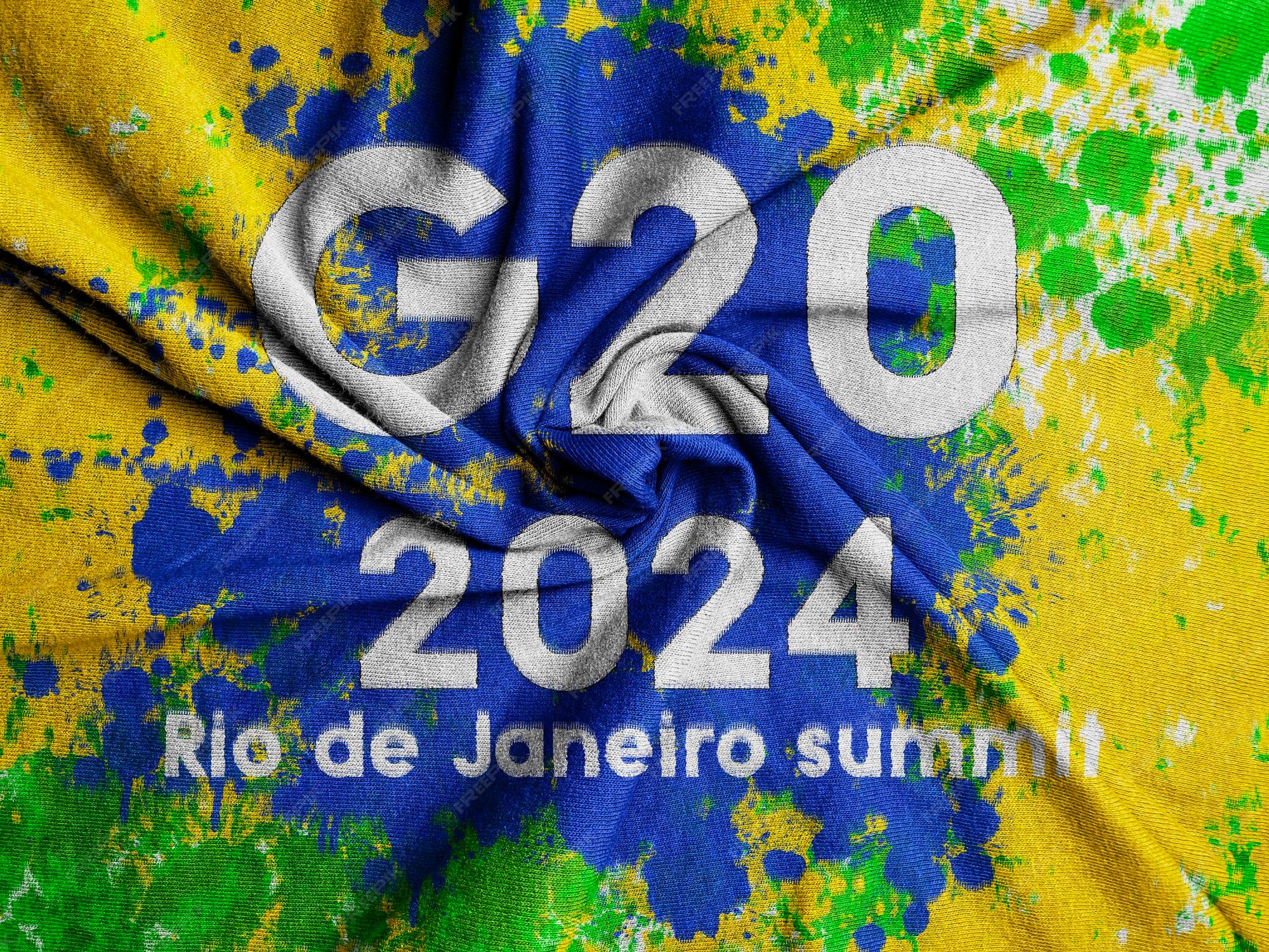 Premium Photo Flag g20 brazil concept of the g20 summit or meeting