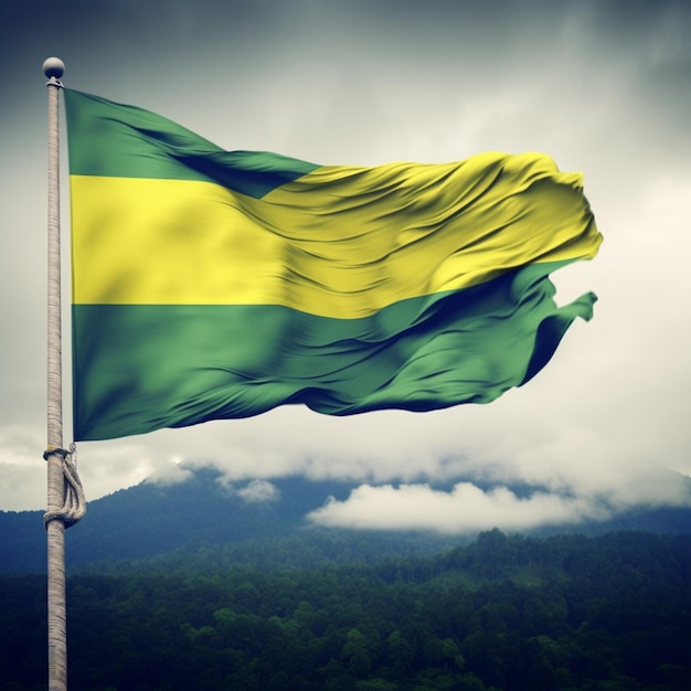 Flag of Gabon high quality 4k ultra hd