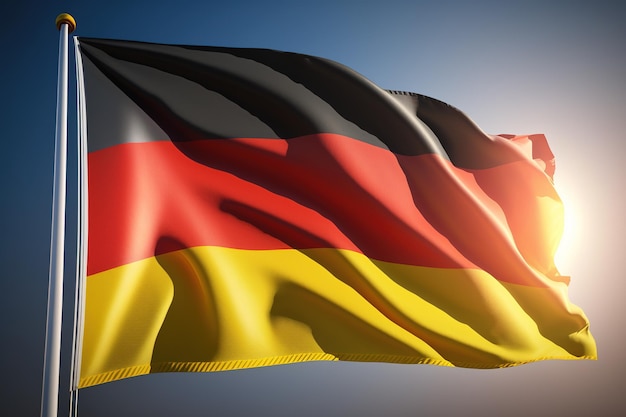 Flag of Germany waving Ai generated