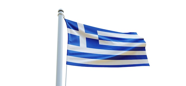 Flag of greece 3d Flag on a white background